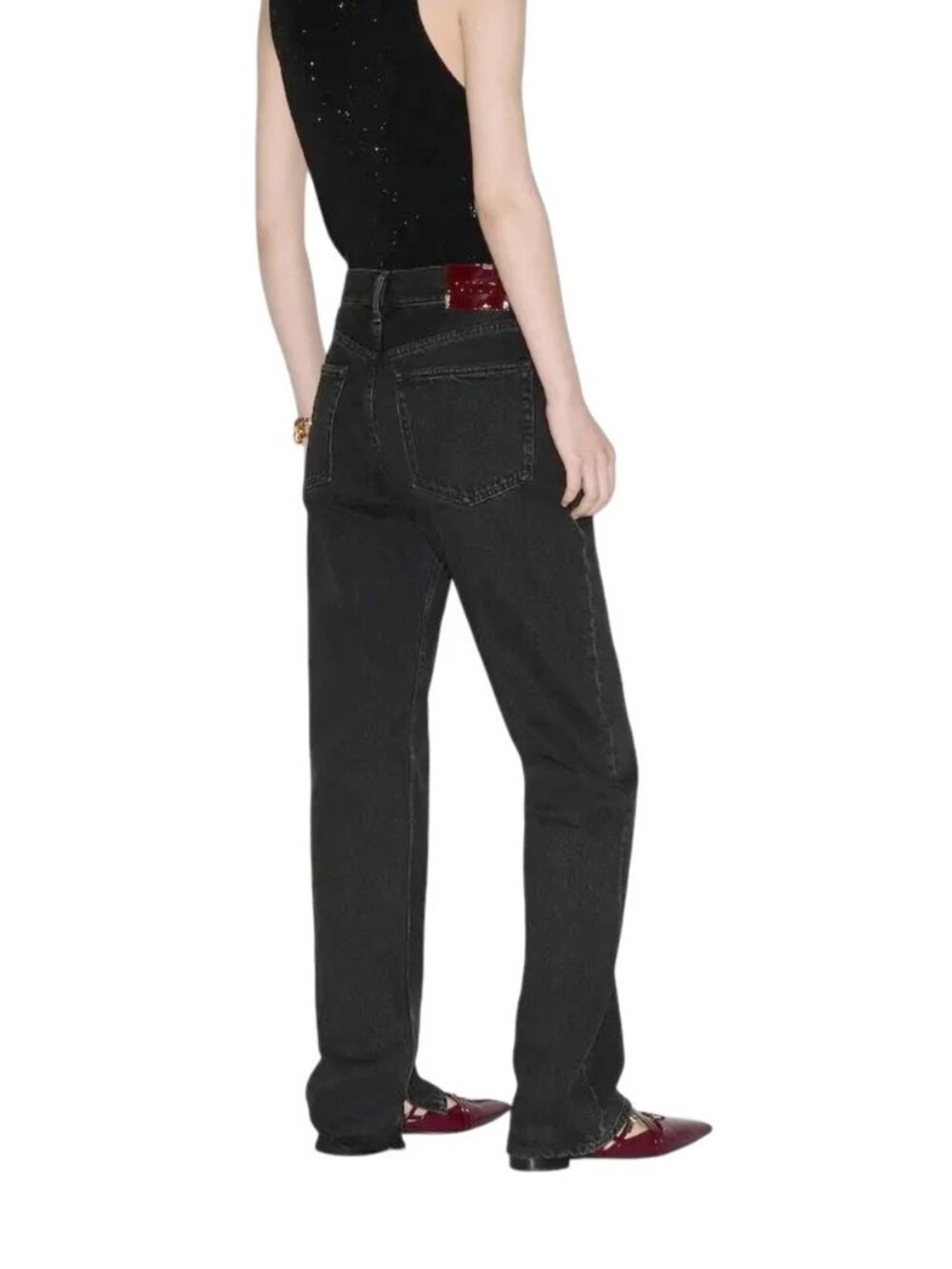 $1200 NWT Gucci 2024 Charcoal Black Straight Leg Denim 90's Pant size 28